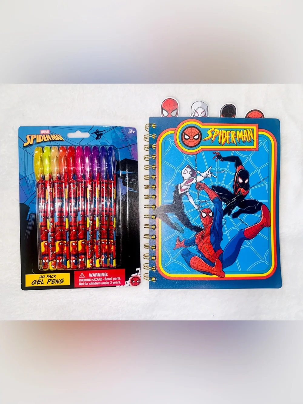 New Spider-Man 4-Tab Spiral Notebook & Pen Set